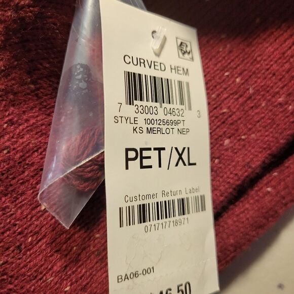 "Karen Scott" Woman's Knitted Sweater Sizes: PP/PXL scoop neck ,long sleeve NWT - Picture 7 of 8